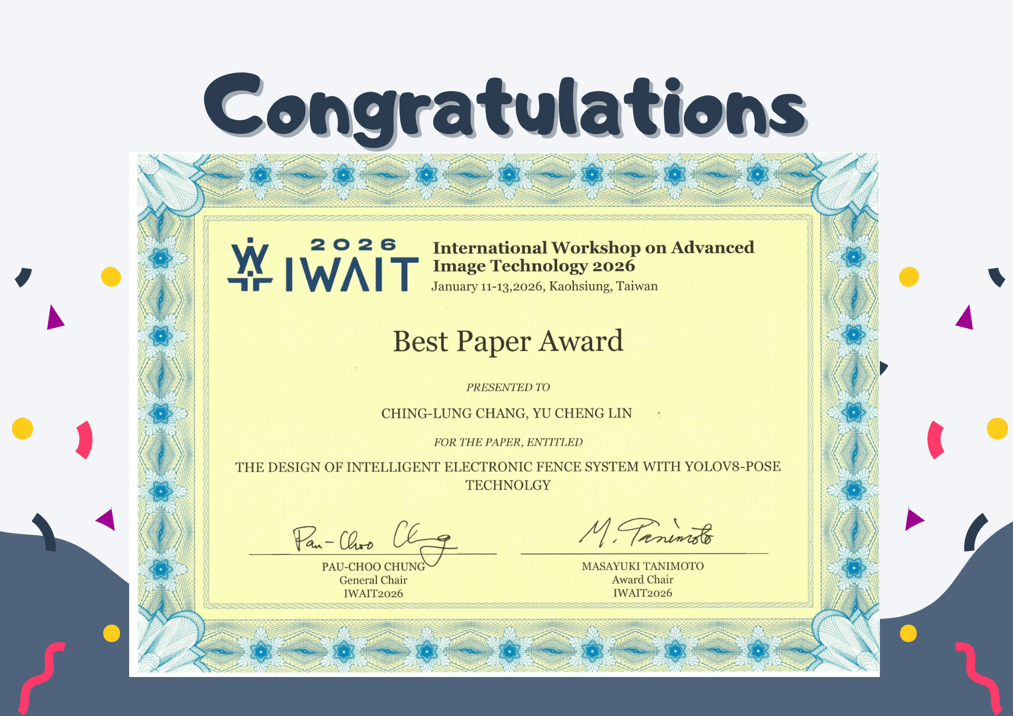 IWAIT 2026 Best Paper Award
